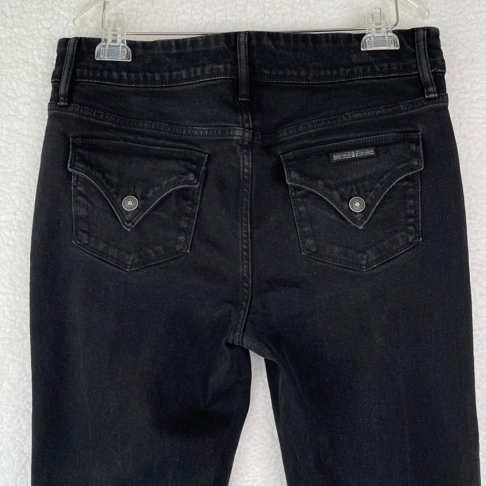 Hudson Los Angeles Womens Black Straight Leg Flap Pocket Jeans Size 12 1811754 - Picture 5 of 11